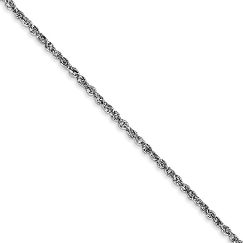 Children's 1.7mm, 14k White Gold, Ropa Chain Necklace, 14 Inch